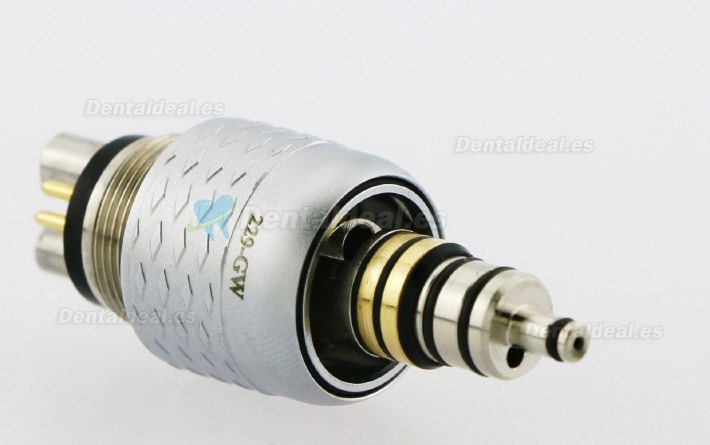 YUSENDENT CX229-GW Dental Fibra óptica Acoplamiento Rápido Compatible con W&H Roto 6 Hoyos